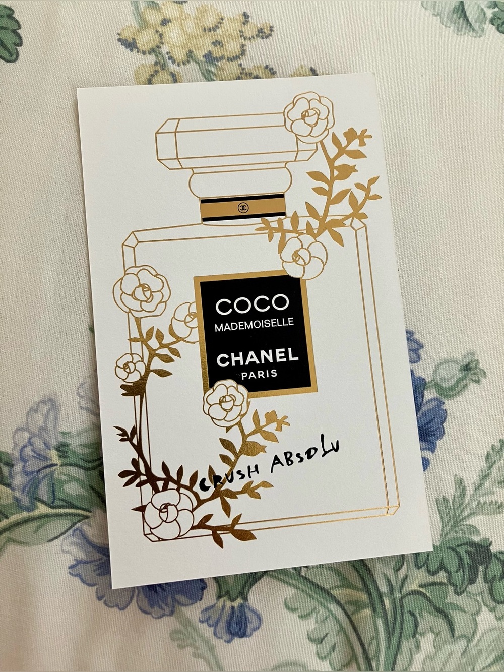 Chanel Coco Mademoiselle fragrance card/postcard